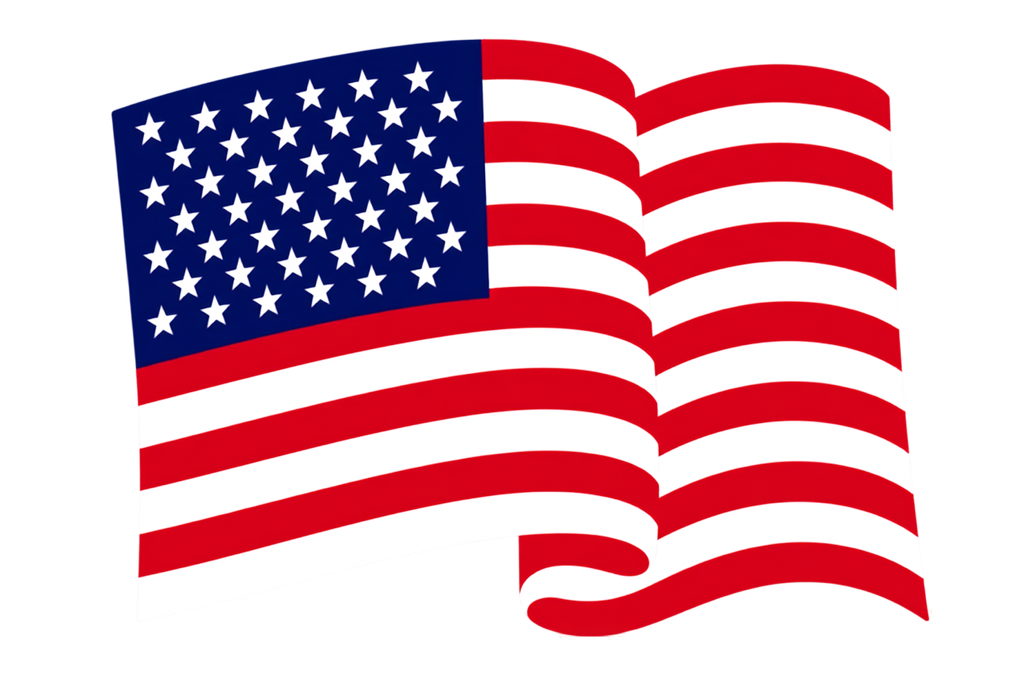 Waving American Flag