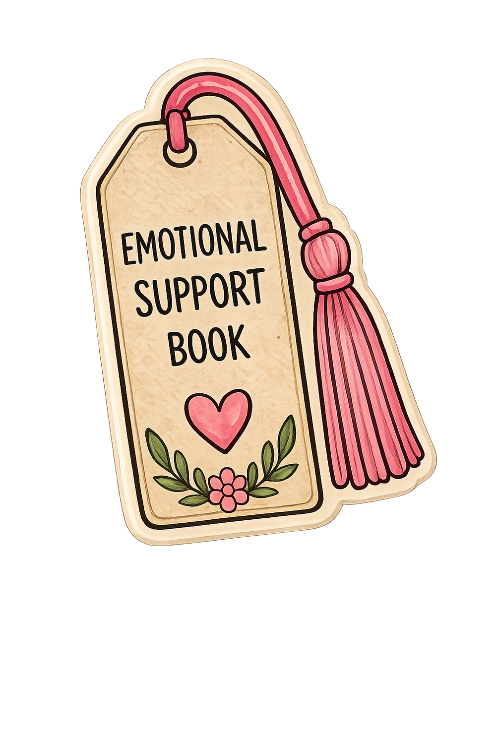 Emotional Support Bookmark