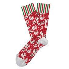 Holiday Crew Socks - Ho Ho Holiday (Small Feet)