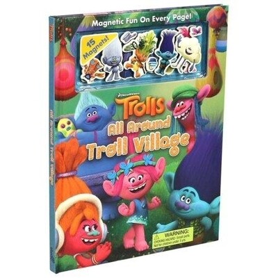 Dreamworks Trolls: All Around Troll Village - (Magnetic Hardcover) by Courtney Acampora (Hardcover)