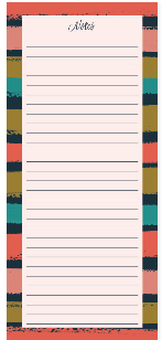 Magnetic Note Pad - Paint Stripes