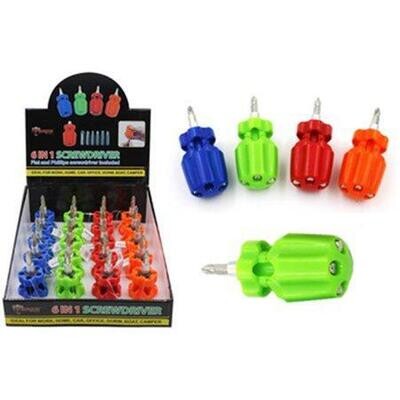 6 in 1 Compact Chubby Screwdriver & Bit Set