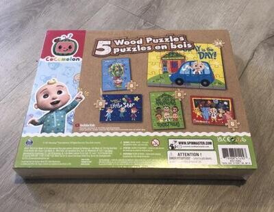 Cocomelon Wood Jigsaw Puzzle 5-Pack