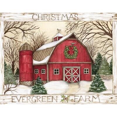 Evergreen Farm Boxed Christmas Cards - 18 Cards