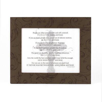 Mother Teresa Quotes in Painted Wooden Frame