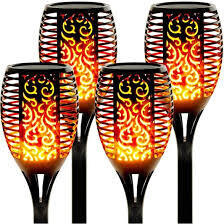 LED Solar Flickering Flame Pathway Light
