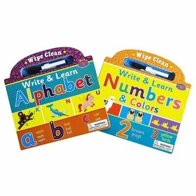 Write and Wipe Clean Alphabet/Numbers & Colors 2et