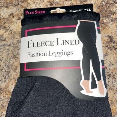 Plus Sized Fleece Lined Leggings - Black (1XL/2XL)