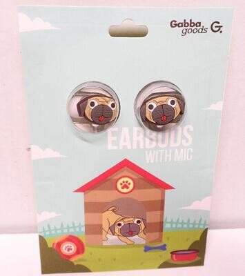 Pug Earbuds with Microphone