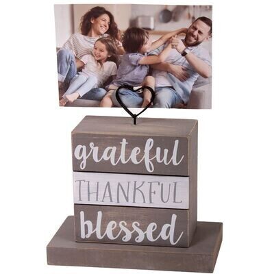 Grateful Thankful Blessed Photo Block