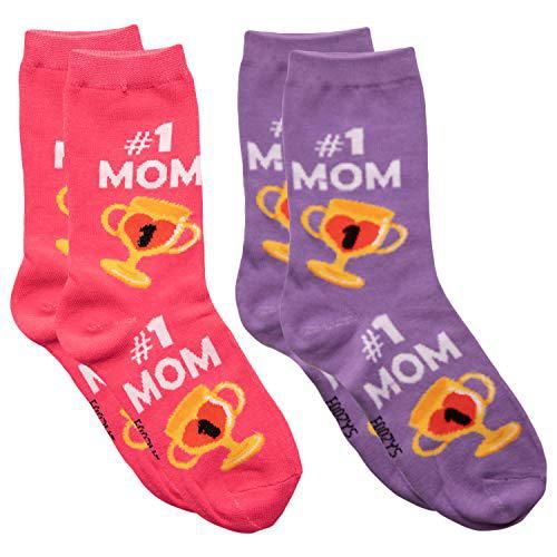 Foozys Wms Crew - #1 Mom (Pink or Purple)