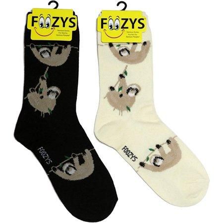 Foozys Wms Crew - Hanging Sloths (Black or Cream)