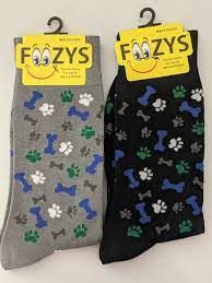 Foozys Men's - Bone & Paw Prints