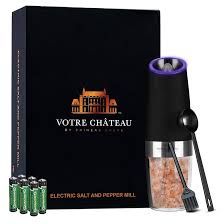 Votre Chateau Electric Salt & Pepper Mill - Black