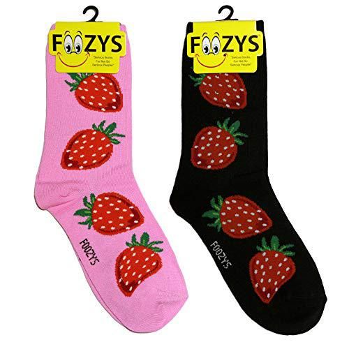 Foozys Wms Crew - Strawberries (Pink or Black)