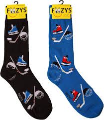 Foozys Men’s - Hockey Cool Sports Novelty Crew Socks