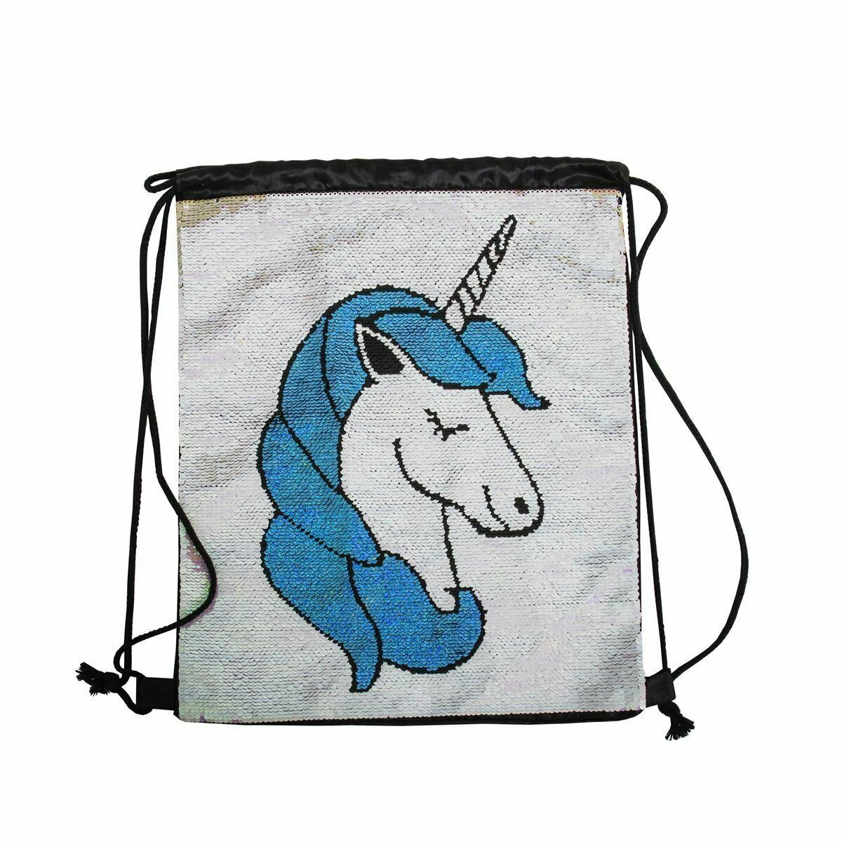 Sequined Drawstring Bag - Unicorn