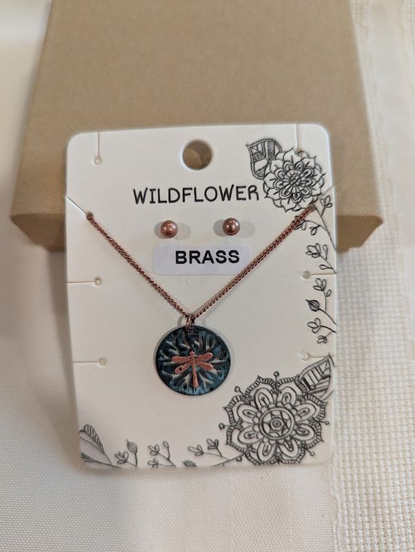 Dragonfly (Patina) - Necklace & Earring set