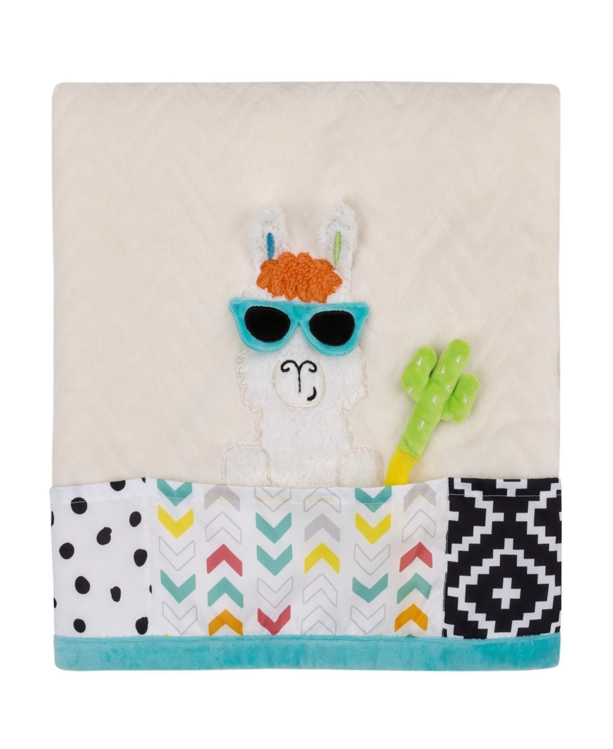 Larry Llama Sassy Baby Blanket with Teether Corners Larry Llama Sassy Baby Blanket with Teether Corners