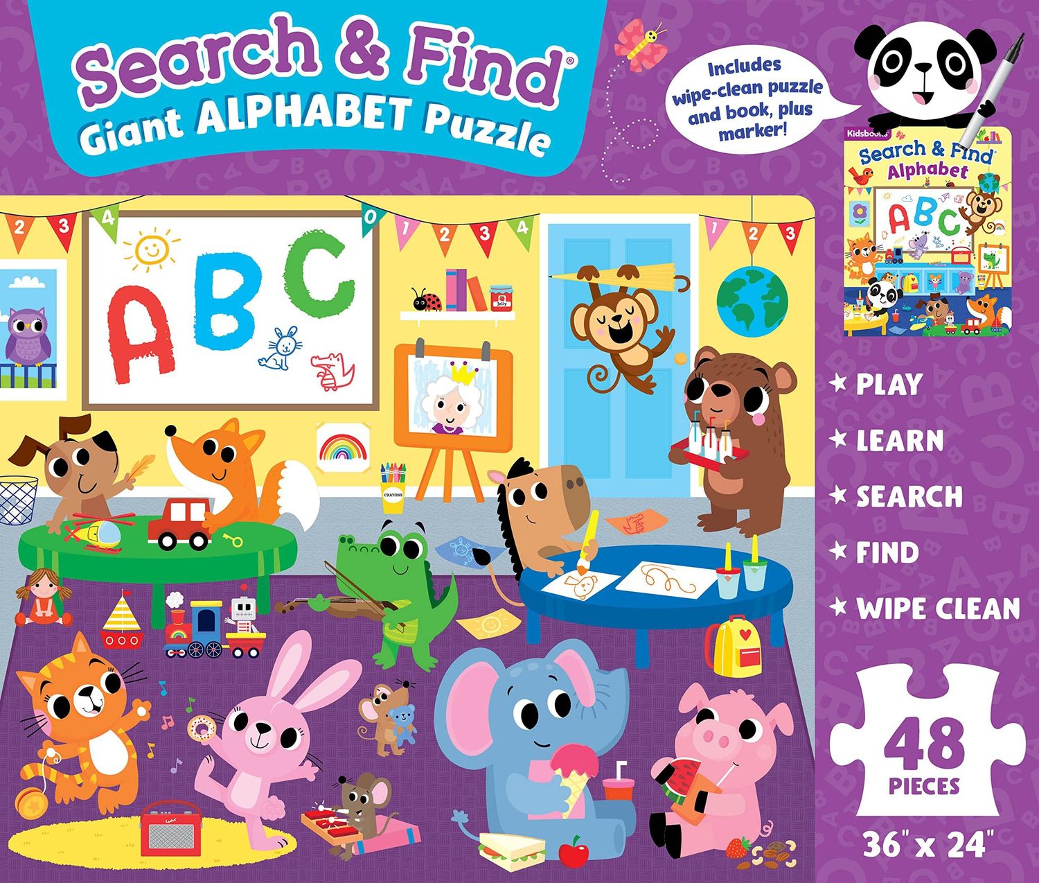 Search & Find Giant Alphabet Puzzle and Book Set Search & Find Giant Alphabet Puzzle and Book Set
