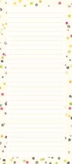 Magnetic Note Pad - Colorful Confetti