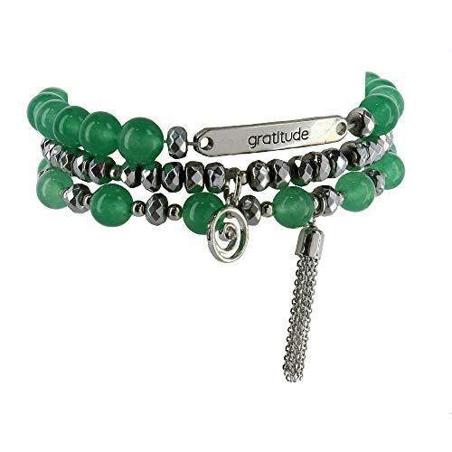 Soul Stacks GRATITUDE AVENTURINE 3pc Bracelet  Set