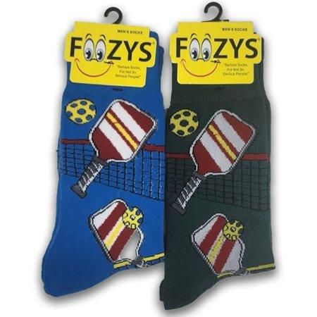 Foozys Men's Socks - Pickelball (Blue & Green)