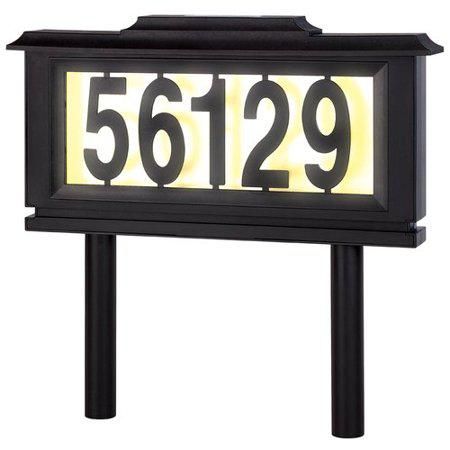 Solar 1-Line Address Plaque Frame Set