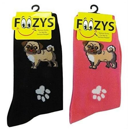 Foozys Wms Crew - Pugs & Paw Prints
