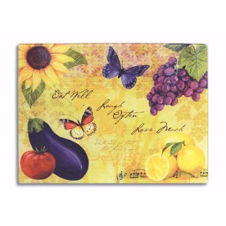 Glass Cutting Board w/4set Wooden Coasters -Bella Vita Collection