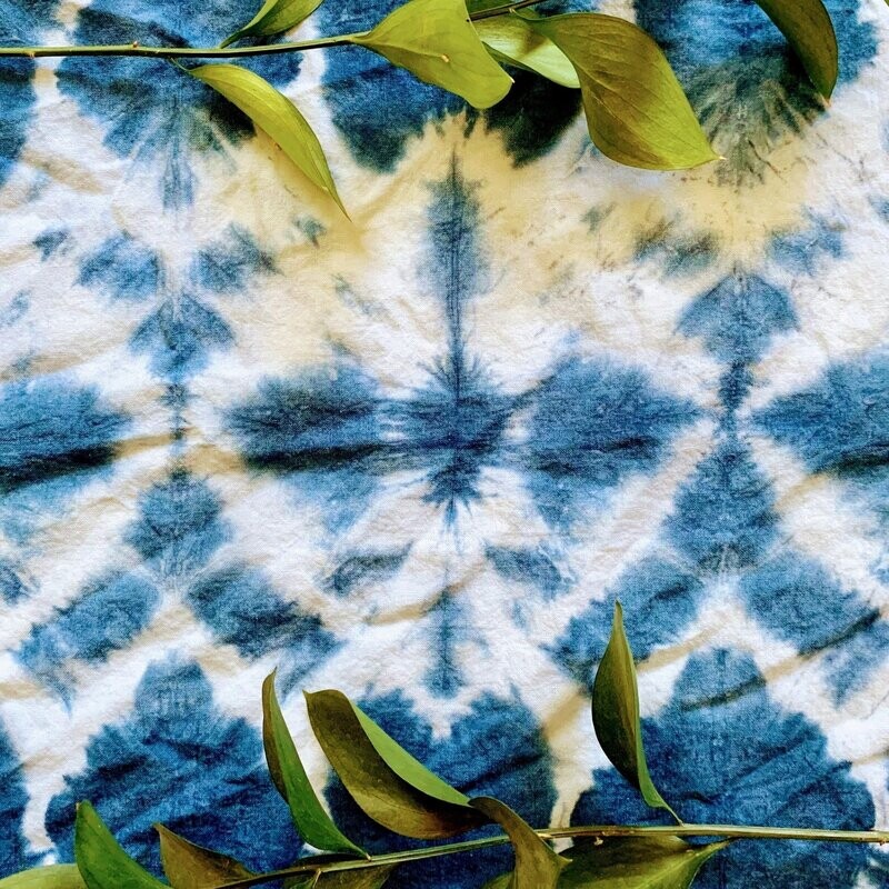 Indigo Diamond Tea Towel