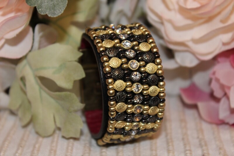 Chunky Studded Leather Cuff