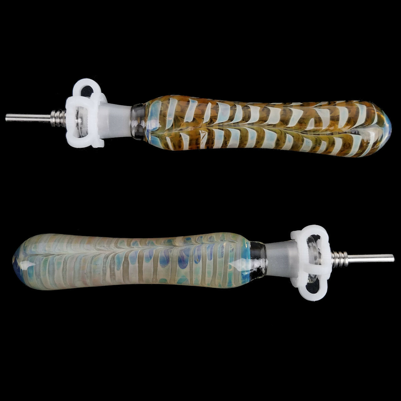 10mm Swirl Honey Straw With Ti. Tip & Clip 10mm Swirl Honey Straw With Ti. Tip & Clip