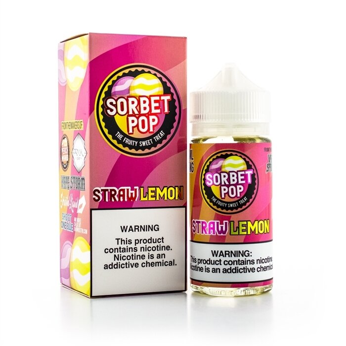 Straw-Lemon Sorbet by Sorbet Pop 100ml Straw-Lemon Sorbet by Sorbet Pop 100ml