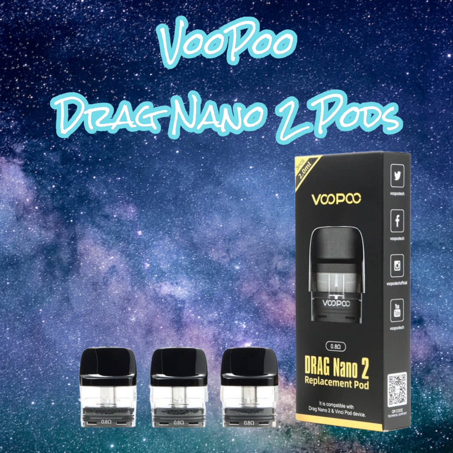 VOOPOO Drag Nano 2 Pods (3 PACK)