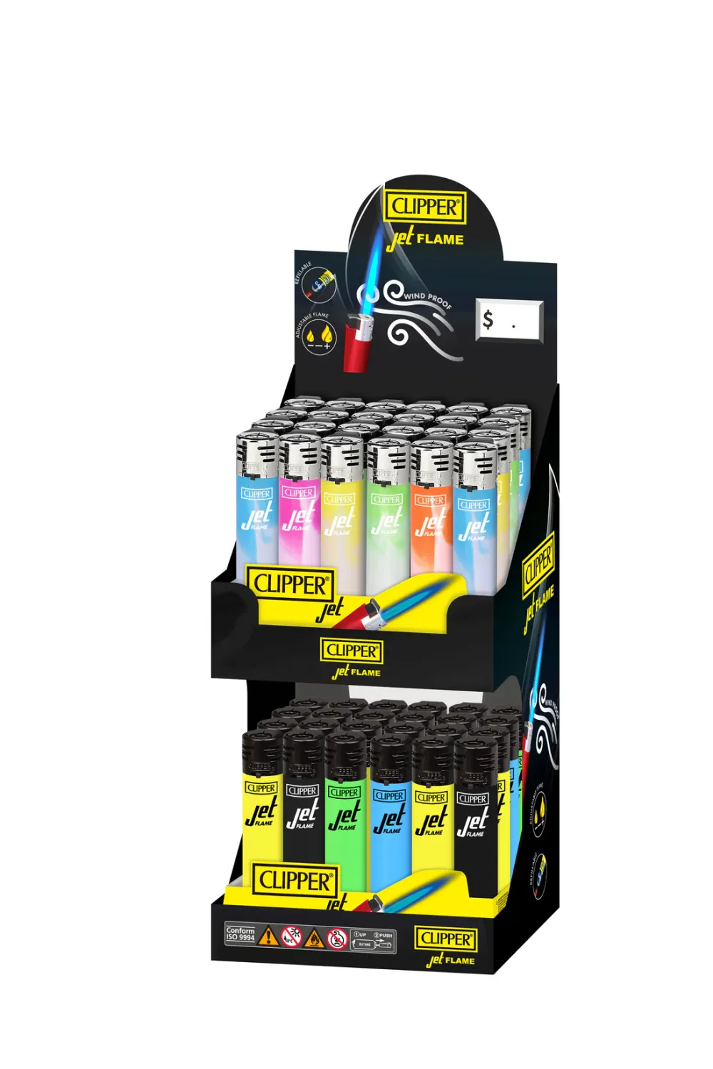 Clipper Large Jet Flame Soft Touch Lighter