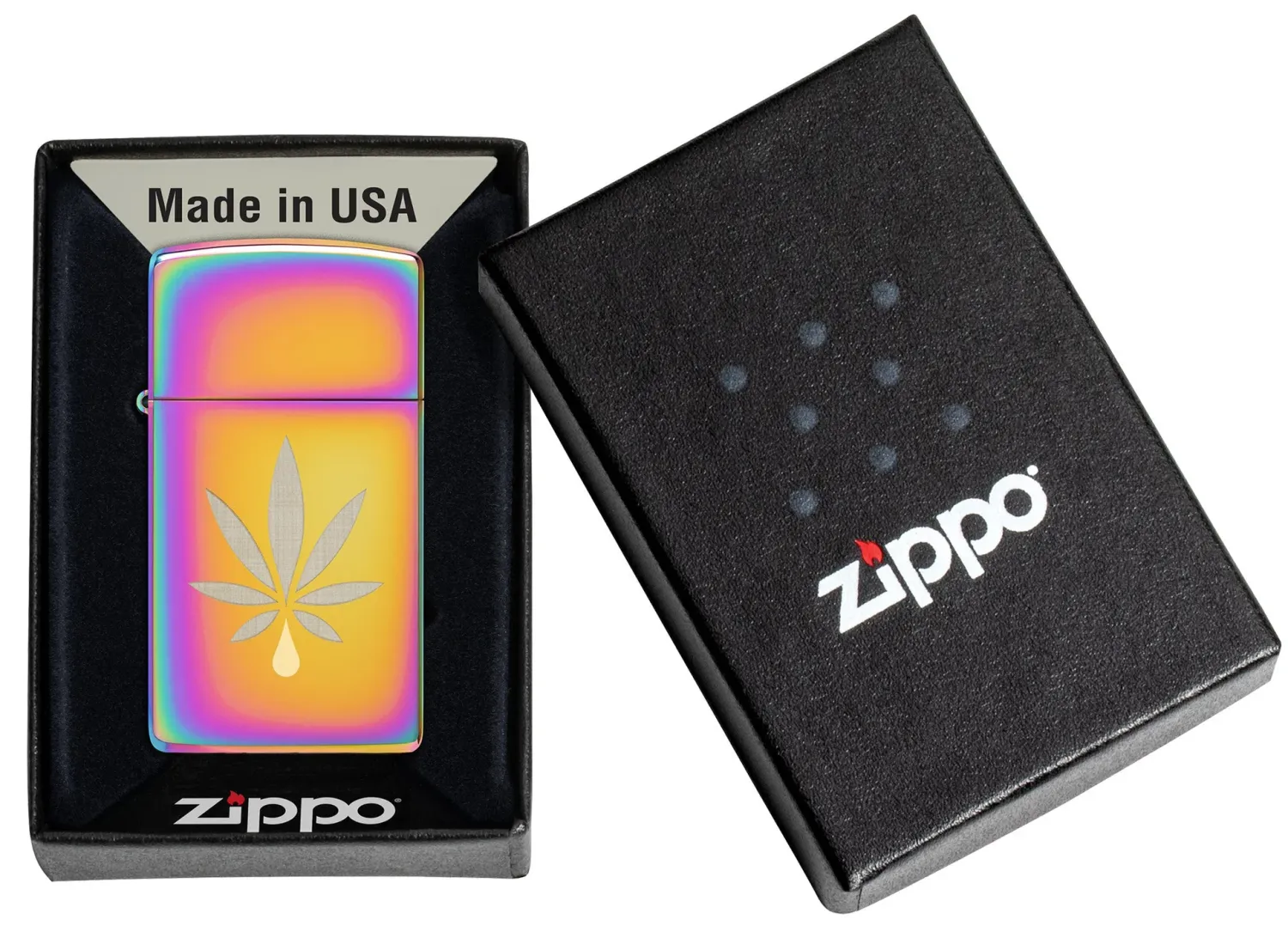 48670 Cannabis Leaf Design Zippo