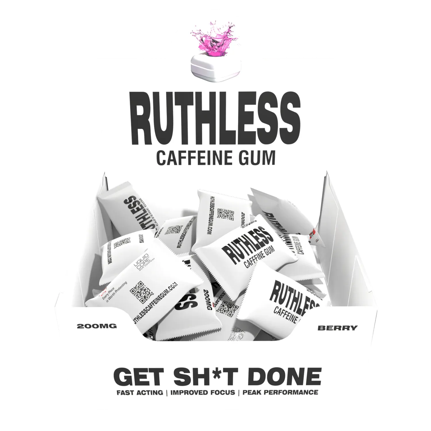Ruthless Caffeine Gum 65mg