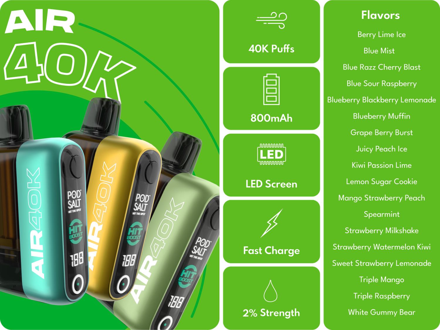 Pod Salt Air 40k 2% Disposable