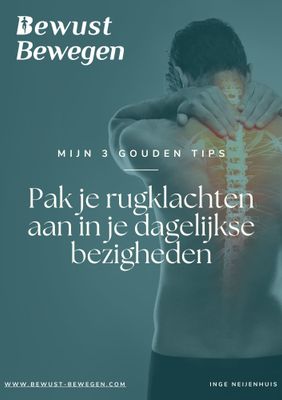 Gratis e-book: 3 gouden tips bij rugklachten