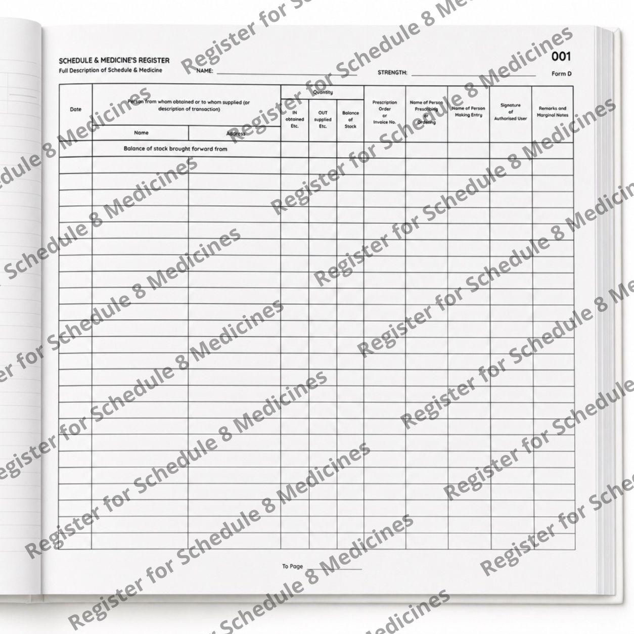 Register for Schedule 8 Medicines (100 pages)