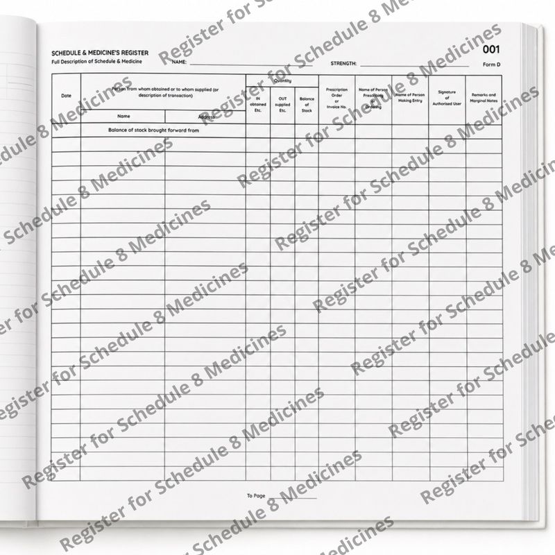 Register for Schedule 8 Medicines (100 pages)