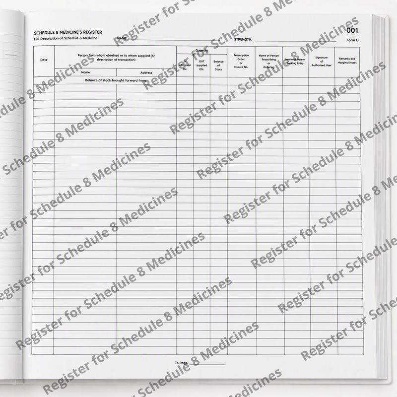 Register for Schedule 8 Medicines (250 pages)