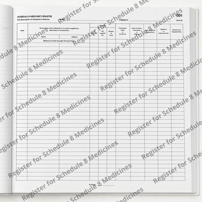 Register for Schedule 8 Medicines (250 pages)