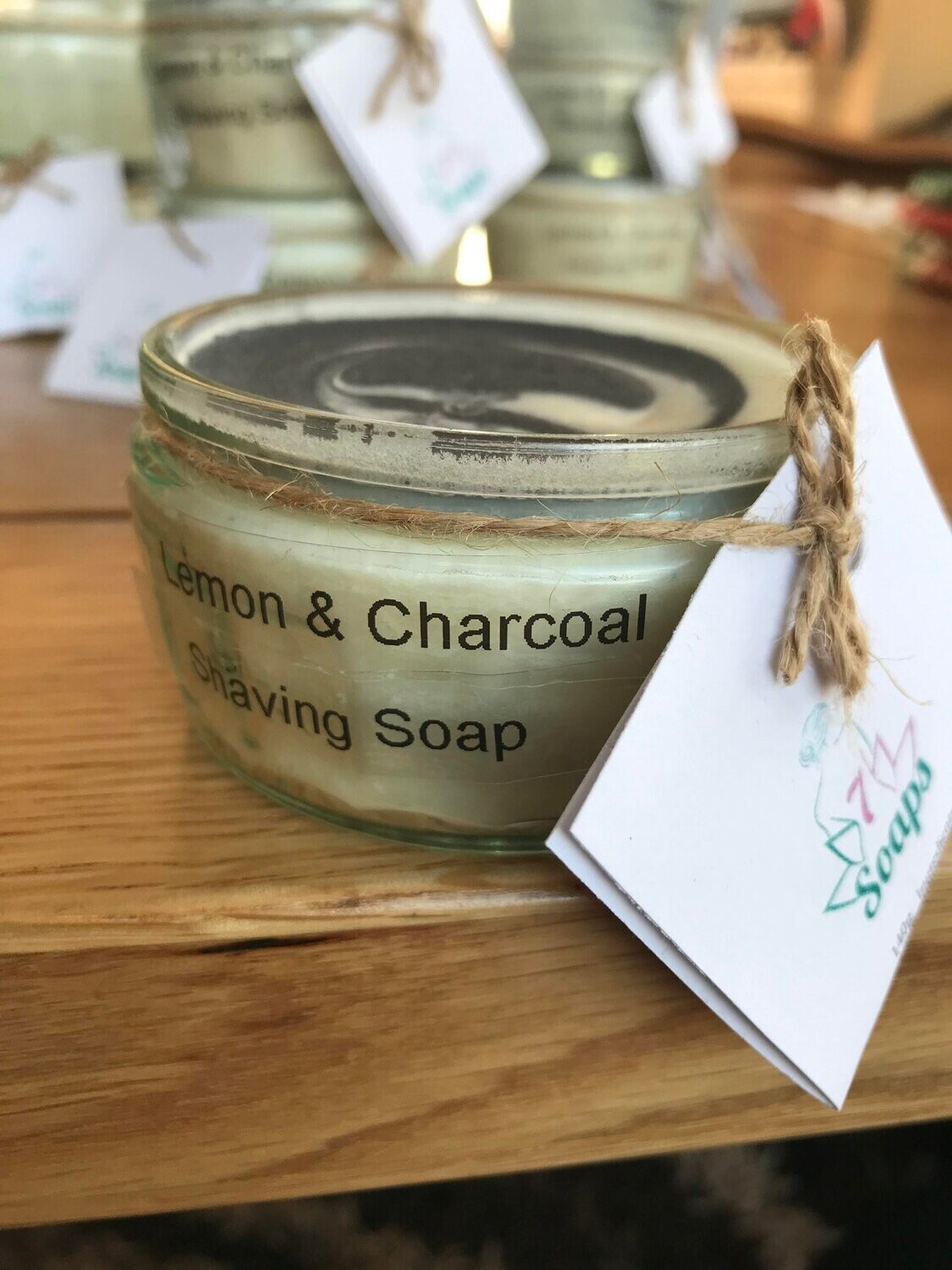 Lemon & Charcoal  Droitwich salt shaving jar