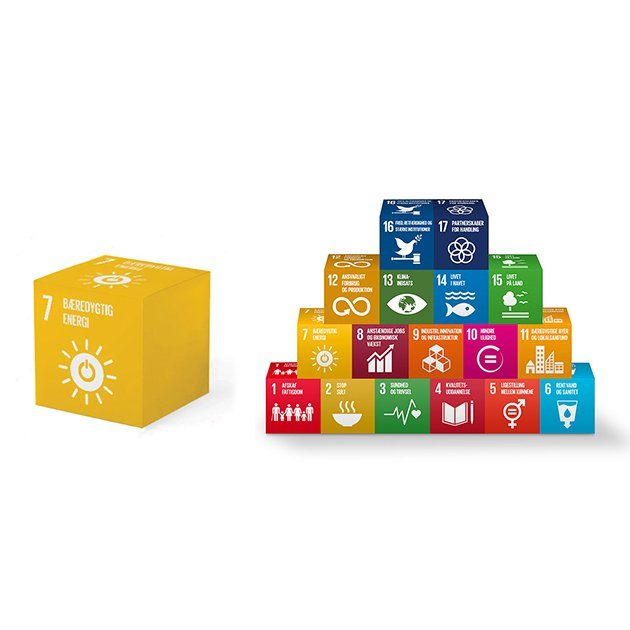 Sustainable Development Goals kubussen 7,5 cm Engels