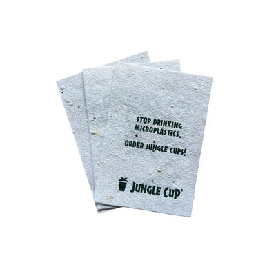 Groeipapier Visitekaartje - 120 gram 1 kant bedrukt