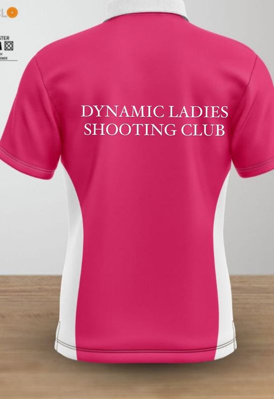 Pink DLSC branded polo shirt