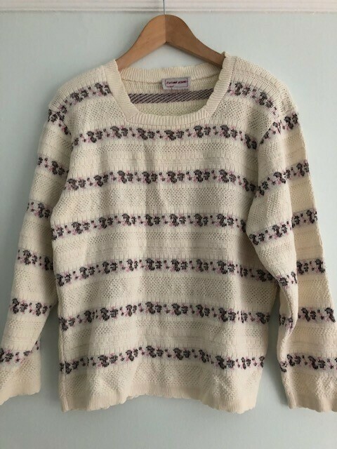 Ivory Floral Sweater