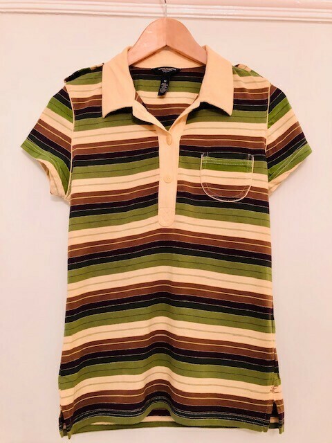 Green Stripe Polo Shirt